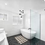 Modern designed bathroom and shower - plumbers Ballina, NSW